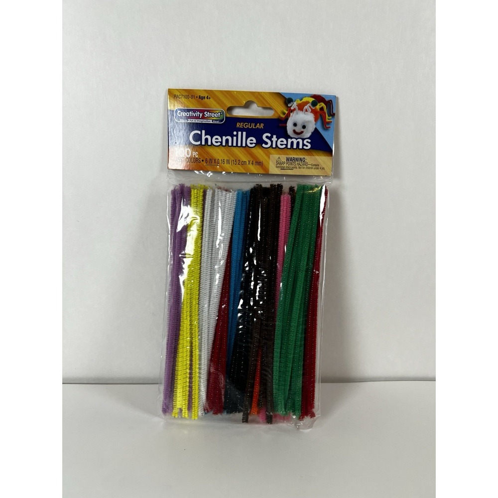 Creativity Street Pipe Cleaners | 100 Chenille Stems | 6" Multi-Color | NEW | L2